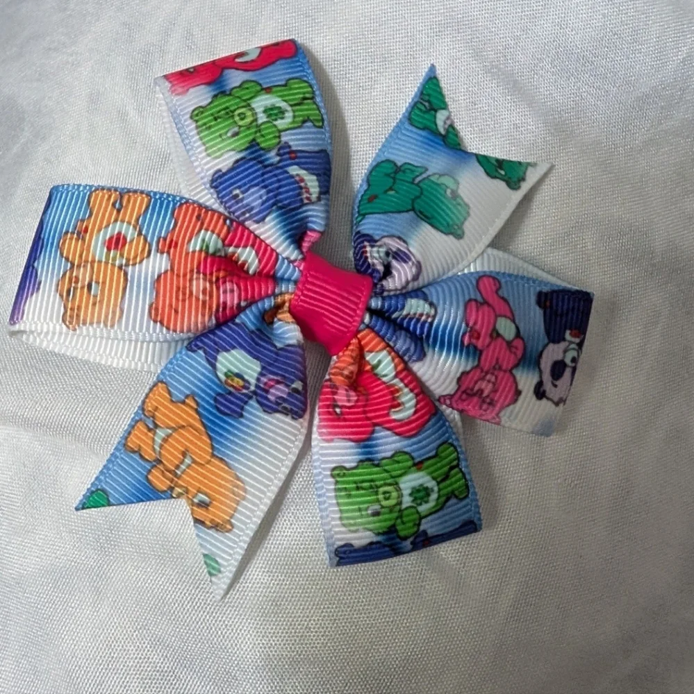 Care bears bow Baby Girl Outfit Birthday Care Bears Headband Clip Bow